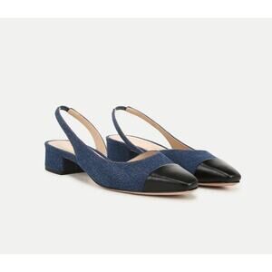 NEW Veronica Beard Cecile Denim Cap-Toe Slingback size 7